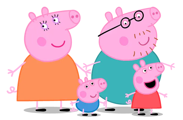 Invitaciones de Peppa pig - PeppaPig familia