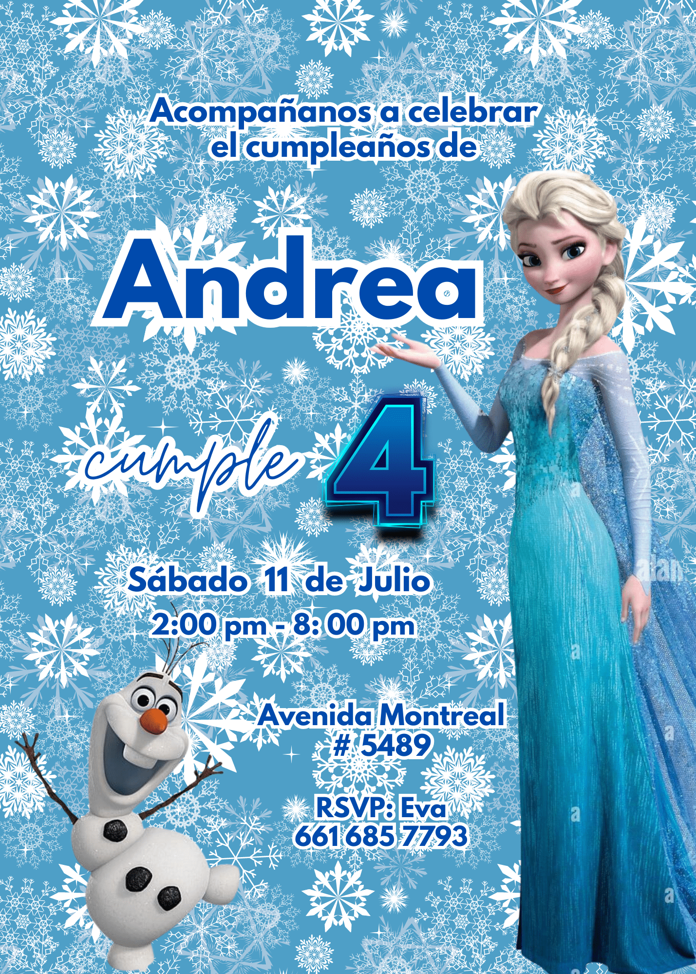 Invitaciones de frozen - frozen