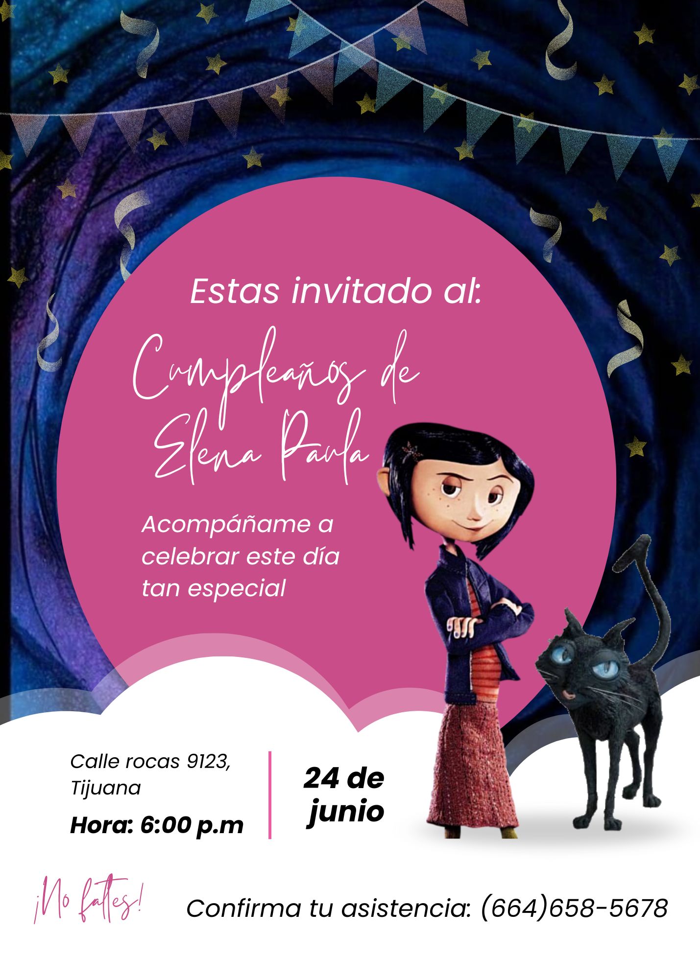 Invitaciones de Coraline - carolineimagen 1